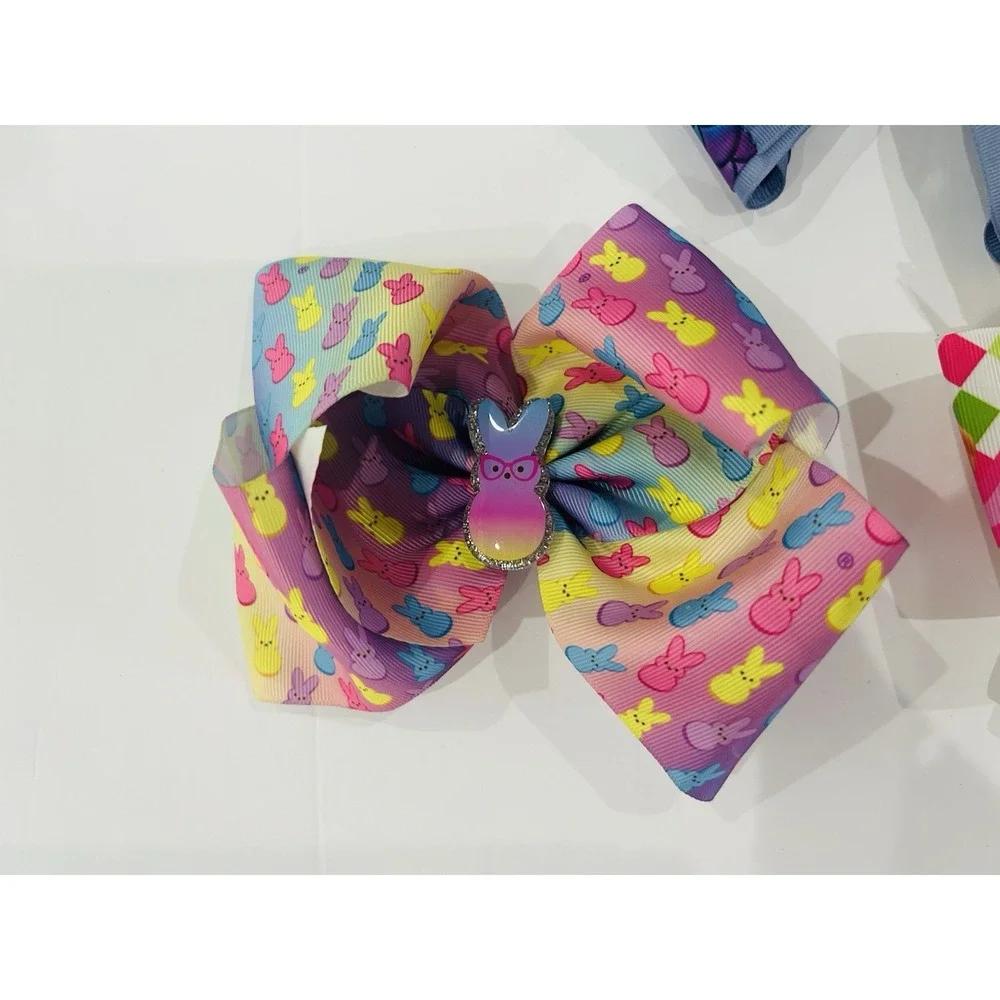 Lot of Girls Hair Bows - Medium/ Large - Mermaid , Paw Patrol‎ , Peeps Occasion